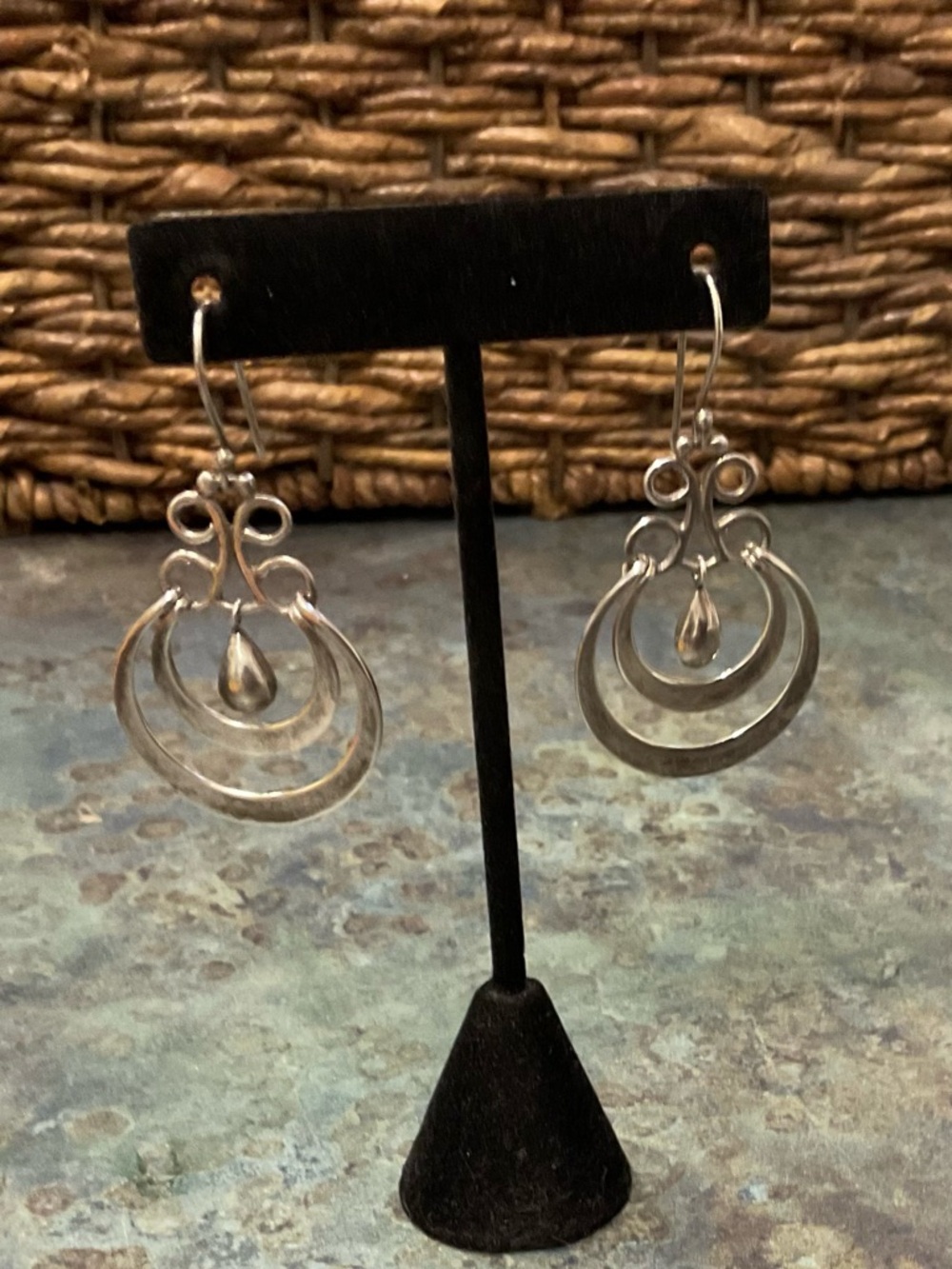 ATI Mexico Sterling Silver Multi-Hoop Drop Earrings - Silver